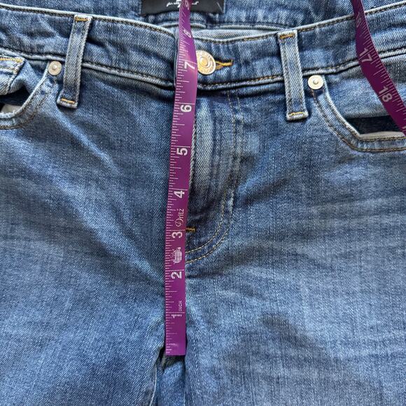 7 for All Mankind Jeans Women's Sz 28 Blue Pyper Slim Illusion Low Rise Skinny - Picture 7 of 13